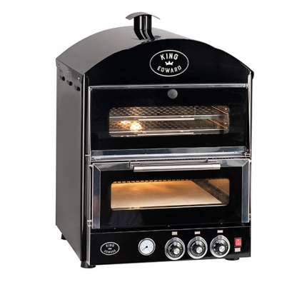 King Edward PK1W Double Deck Pizza King Oven And Warmer - Black Or Red
