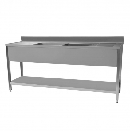 Premium Grade Stainless Steel 2000mm Double Sink With Double Drainer