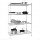 4 Tier Wire Shelving Kit 1220x 610mm
