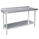 Vogue Stainless Steel Prep Table With Upstand 1200mm
