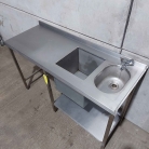 1460mm Wide Solid Welded Stainless Steel Double Bowl Sink With LH Drainer