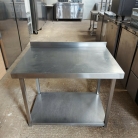 Solid Welded Stainless Steel Commercial Kitchen Low Table / Wall Bench / Stand