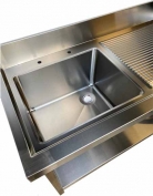 Premium 304 Grade Stainless Steel 1200mm Wide Sink With Right Hand Drainer