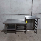 1800mm Wide Solid Welded Stainless Steel Commercial Kitchen Appliance Table