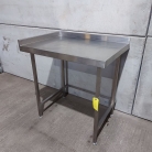 950mm Wide Solid Welded Stainless Steel Corner Wall Bench Table With Void Under