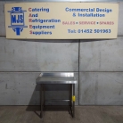950mm Wide Solid Welded Stainless Steel Corner Wall Bench Table With Void Under