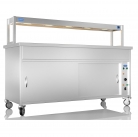 NordStar 1800mm Wide Hot Cupboard Bain Marie With Heated Gantry x5 1/1 GN